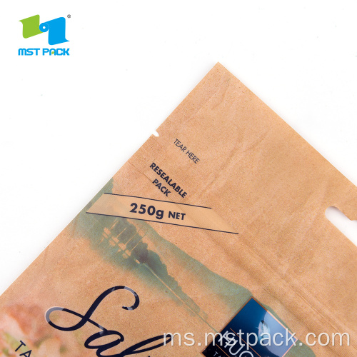 Percetakan Kraft Paper Stand Up Pouch Food Bag